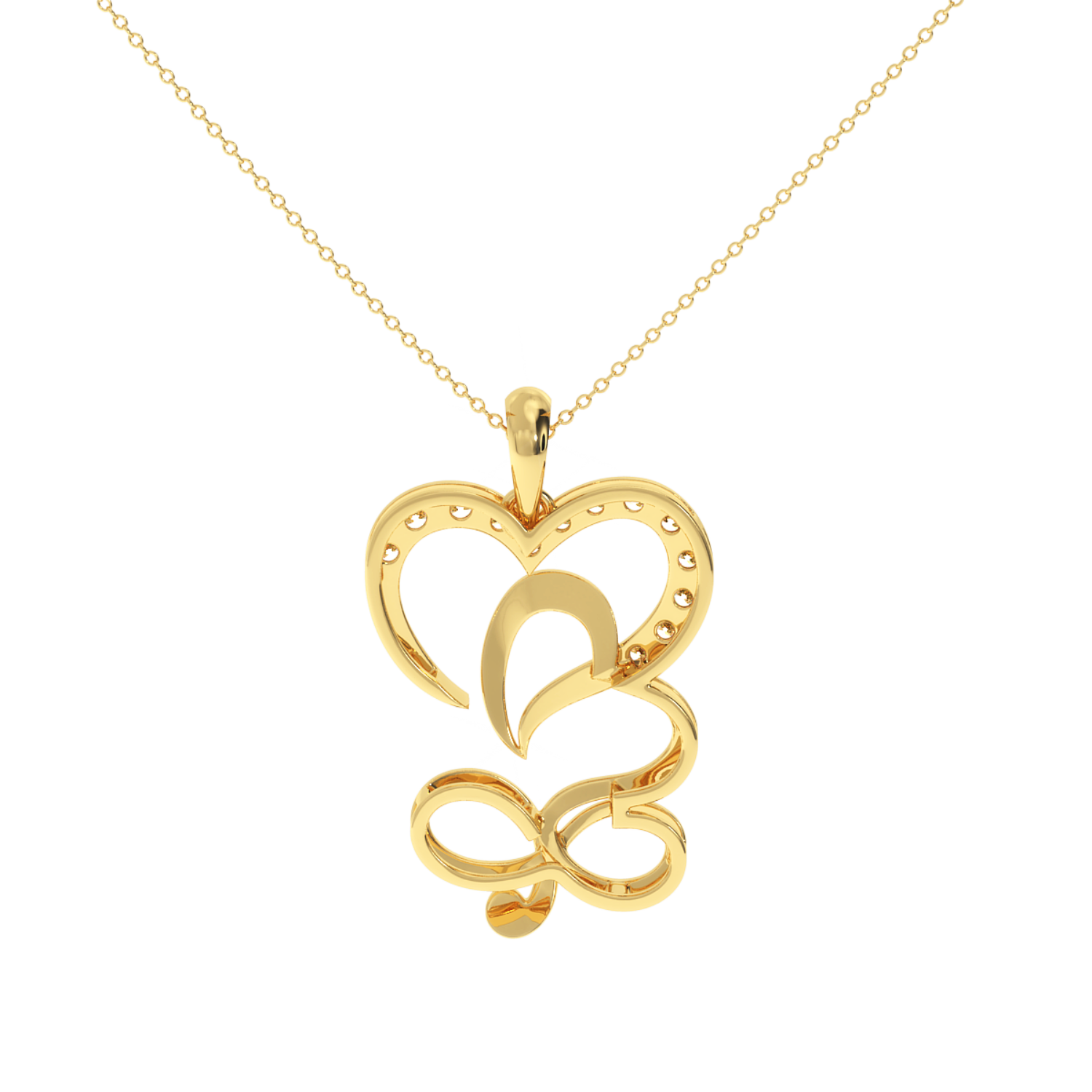 Buy Infinity Heart Diamond Pendant 0.19Ct | Solitairekart